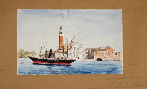 Veduta della Basilica di San Giorgio Maggiore a Venezia