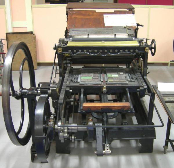 Macchina da stampa tipografica - industria, manifattura, artigianato