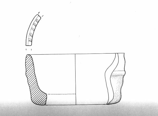 Vasetto troncoconico con cordoni