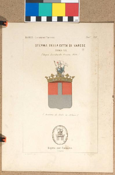 Stemma della Città di Varese/ Secolo XIX/ (Regno Lombardo-Veneto 1820)