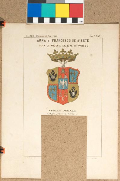 Arma di Francesco IIII° d'Este/ Duca di Modena, Signore di Varese