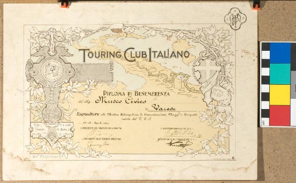 Touring Club Italiano/ Diploma di Benemerenza