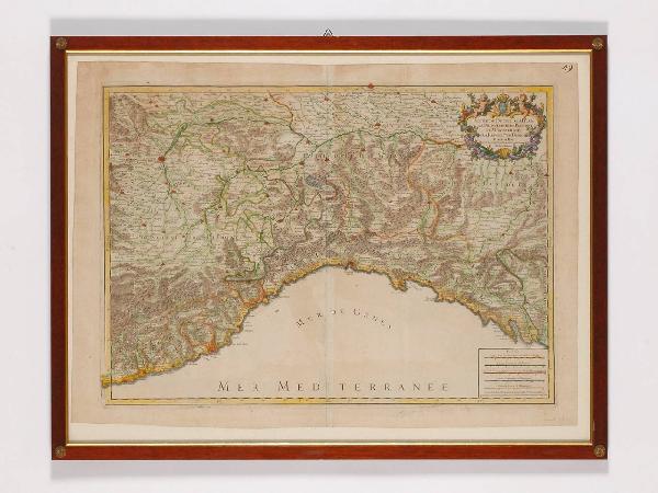 Carta geografica della Liguria