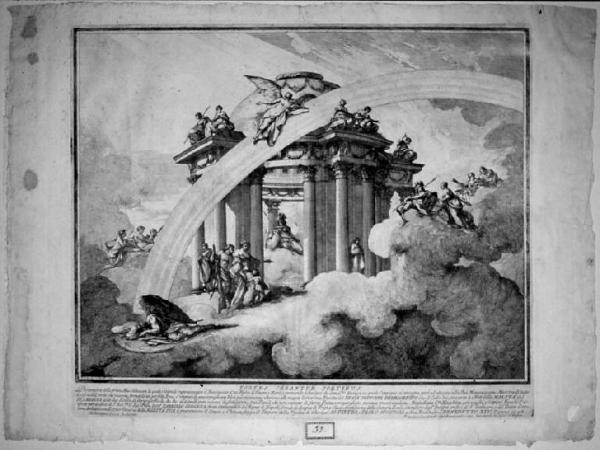 Macchina scenica per la rappresentazione della nascita di un figlio di Venere e Marte