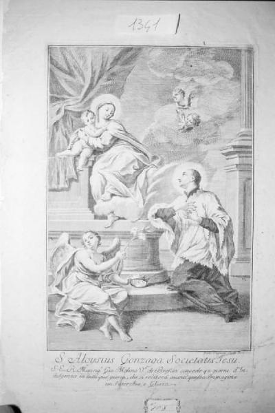Madonna con Bambino, san Luigi Gonzaga e angeli
