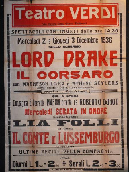 Lord Drake il corsaro/ Il conte di Lussemburgo
