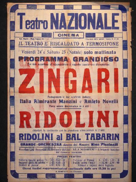 Zingari/ Ridolini al bar tabarin/ Mandrin