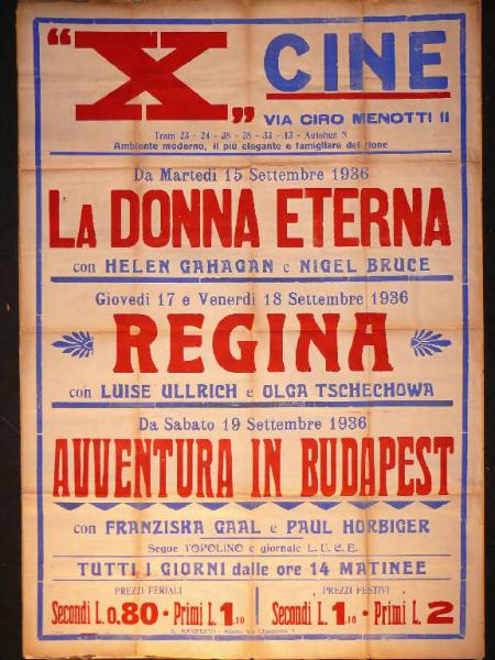 La donna eterna/ Regina/ Avventura in Budapest