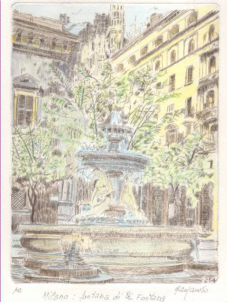 Milano: fontana di Pz. Fontana