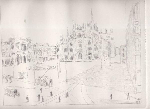 Milano: Piazza Duomo all'inizio del 900