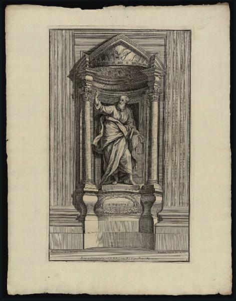Le statue dei XII apostoli nelle nicchie della Basilica Lateranense