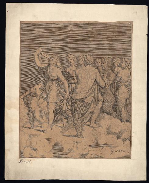 Venere danzante con Cupido, Apollo, cinque muse ed un satiro