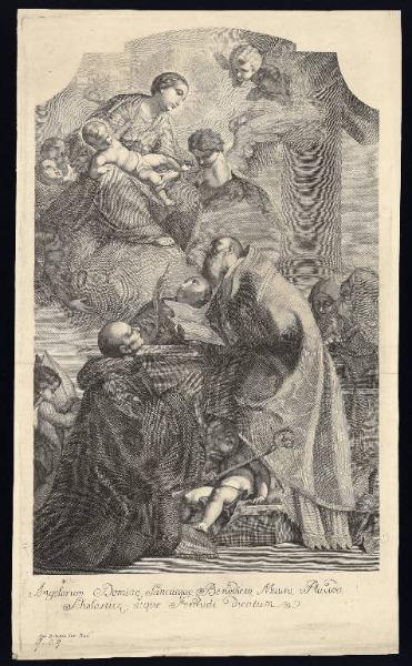 Madonna con Bambino appaiono ai santi Benedetto, Mauro, Placido, Scolastica e Gertrude