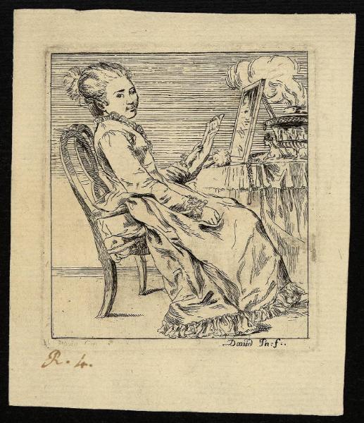 Figura femminile che legge una lettera