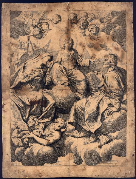 Cristo Re con la Vergine, San Giuseppe e angeli