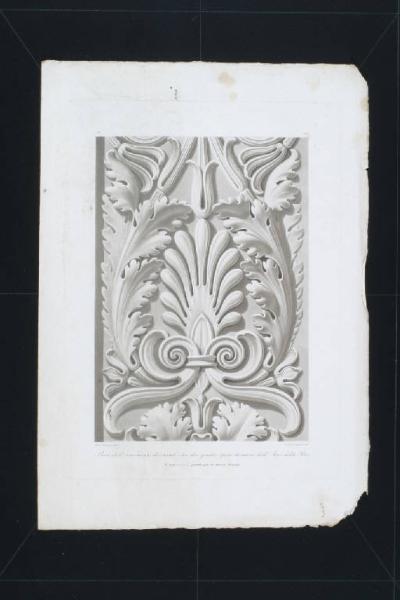 Parte dell'ornamento decorante due dei quattro gran lacunari dell'Arco della Pace