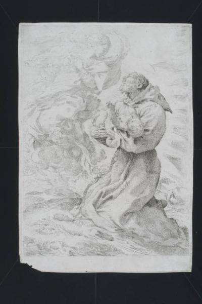 San Francesco d'Assisi riceve Gesù Bambino dalla Madonna