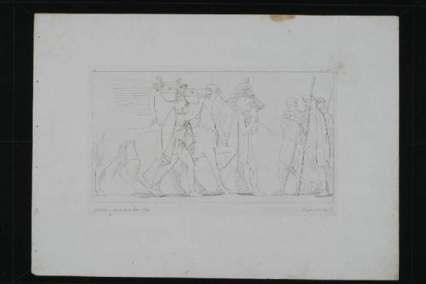 L'Iliade et l'Odyssée d'Homère gravée par Thomas Piroli d'après les desseins composés par John Flaxman. 94 gravures