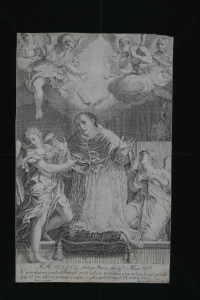 San Carlo Borromeo (?) con angeli