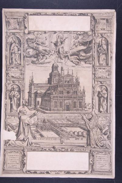 Pianta e modello della Certosa di Pavia