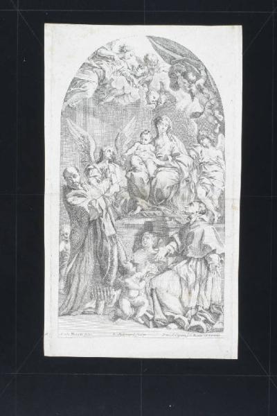 Madonna con Bambino in trono con sant'Ignazio e san Carlo