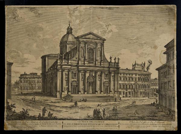 Veduta della Chiesa di S. Giovanni della Nazione Fiorentina a strada Giulia, Architett.a di Alessand. Galilei