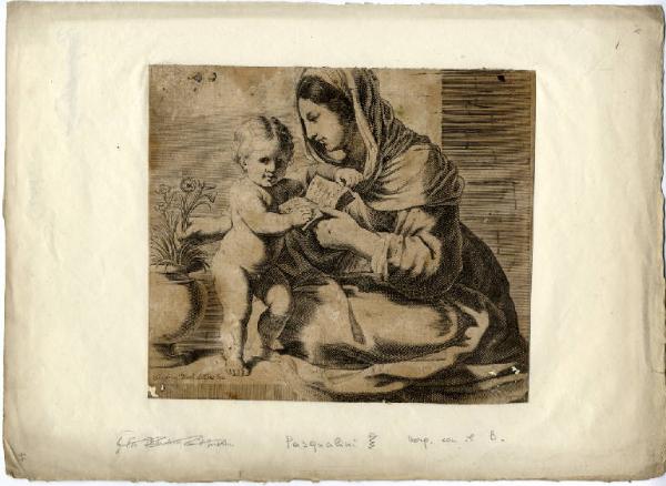 Madonna che insegna a leggere a Gesù Bambino