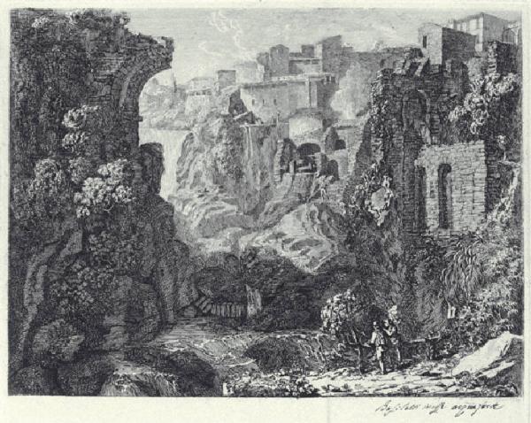 Resti di edifci romani presso la Cascata Grande di Tivoli