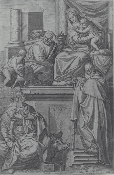 Sacra Famiglia con Santa Caterina e Sant'Antonio Abate