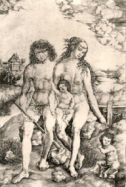 Adamo, Eva, Caino e Abele fanciulli
