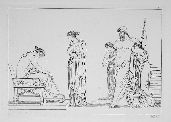 Sujets de l'Iliade d'Homere gravÃ©es d'apreÃ¨s les compositions de John Flaxman sculpteur anglais