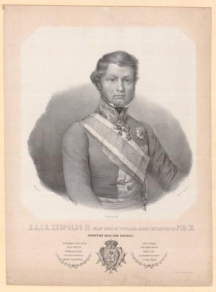 S.A.I.R. Leopoldo II Gran Duca di Toscana saggio imitatore di Pio IX promotore della Lega doganale