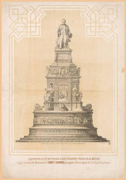 Progetto premiato del Monumento al Conte Cavour da erigersi in Torino