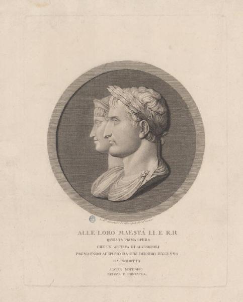 Medaglia con i ritratti di Napoleone Bonaparte e Maria Luisa