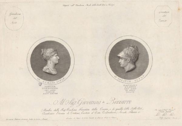 Cammei con i ritratti di Napoleone Bonaparte e di Josephine de Beauharnais