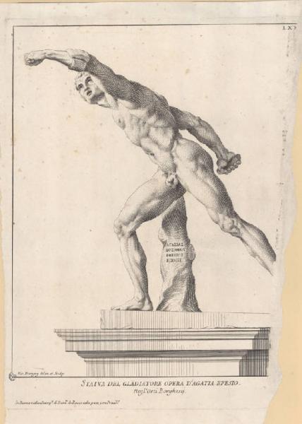 Statua del Galdiatore opera d'Agatia Efesio