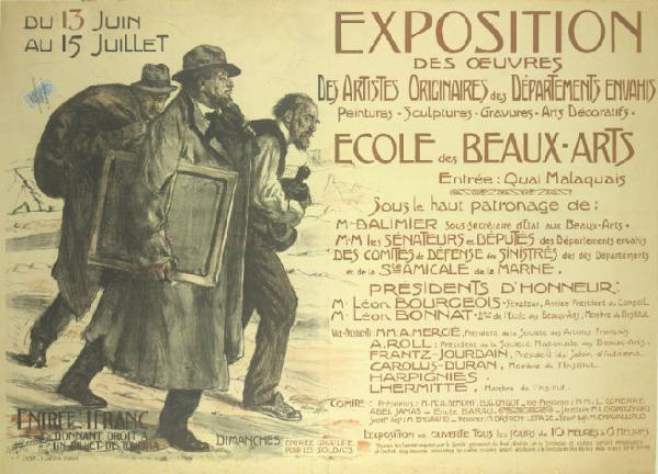 Exposition des ouvres, des artistes originaires des departements...1915