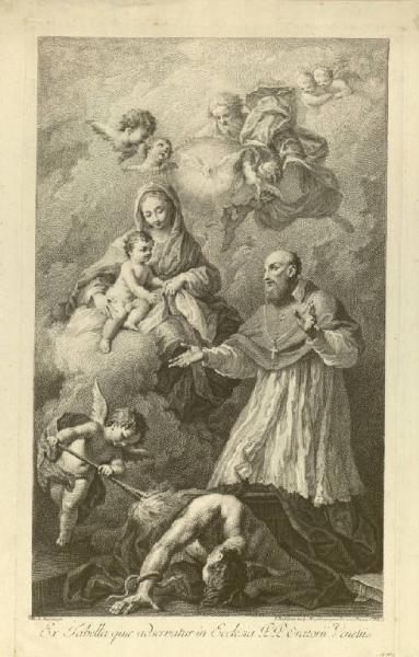 San Francesco di Sales, la Vergine e la Trinità