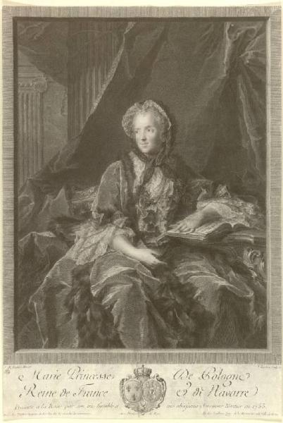 Ritratto della Principessa Maria Leszczynska di Polonia, regina di Francia e di Navarra