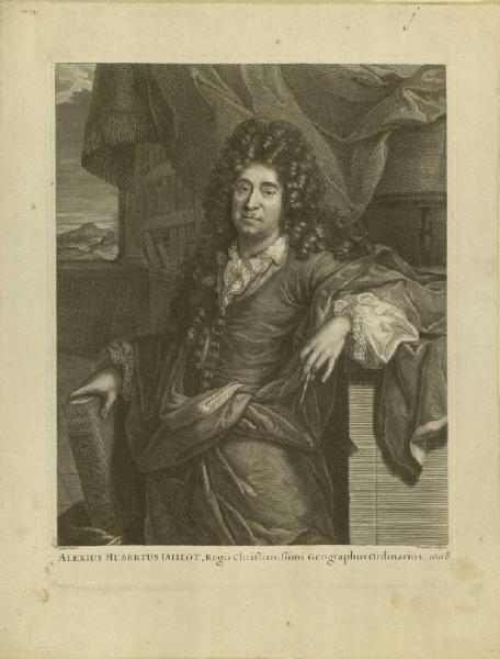Ritratto di Alexis Hubertus Jaillot, geografo ordinario del re