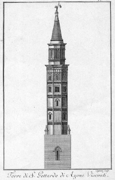 Milano. Torre di San Gottardo in Corte