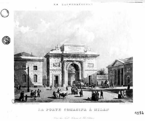 Milano. Porta Garibaldi ex Porta Comasina