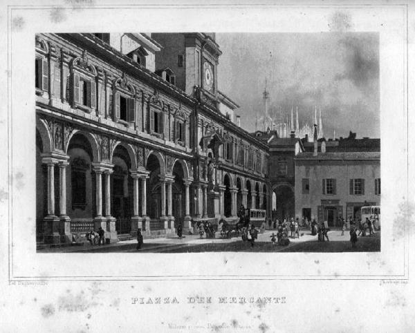 Milano. Palazzo dei Giureconsulti e Piazza Mercanti