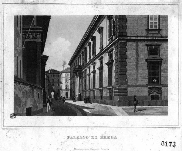 Milano. Palazzo di Brera ex Collegio dei Gesuiti