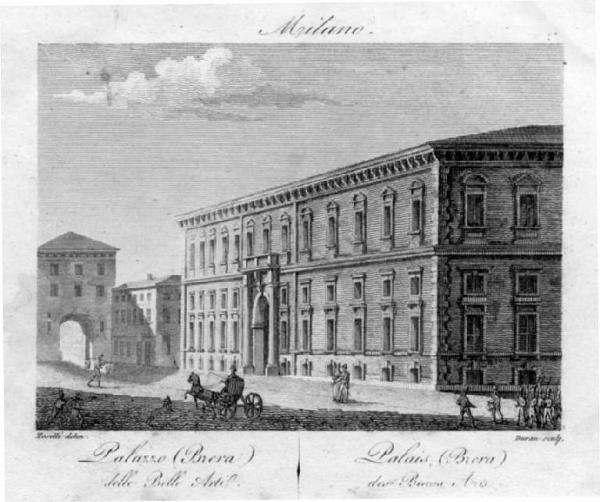 Milano. Palazzo di Brera ex Collegio dei Gesuiti