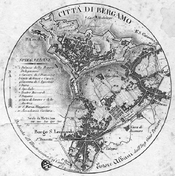 Bergamo. Pianta topografica