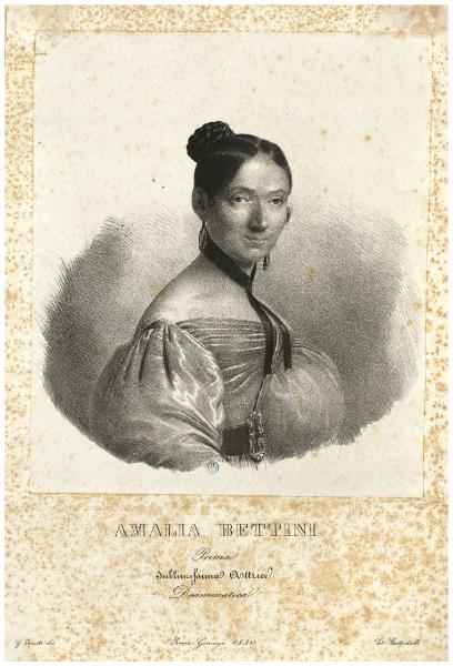 Amalia Bettini prima sublimissima lettrice drammatica. Roma, gennaio 1836