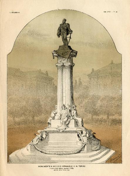 MONUMENTO A VITTORIO EMANUELE II IN TORINOProgetto dello Scultore genovese COSTAadottato dalla Commissione.
