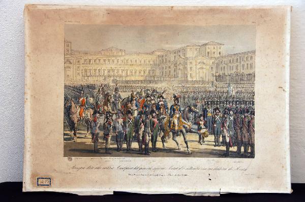 Rassegna data alla milizia Cisalpina dal generale supremo Murat il 17. settembre 1801 nei dintorni di Monza