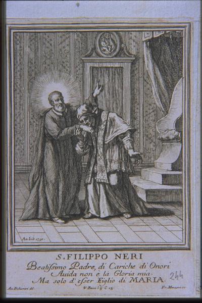 San Filippo Neri riceve dal Papa la regola della congregazione